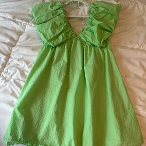 cute day + moon green dress
